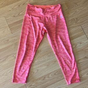 RBX Pink Cropped Leggings Moisture-Wicking Stretch